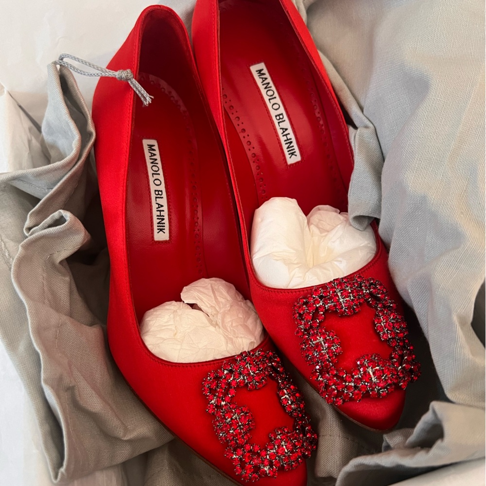 MANOLO BLAHNIK SZ 36.5 Red Hangisi 105